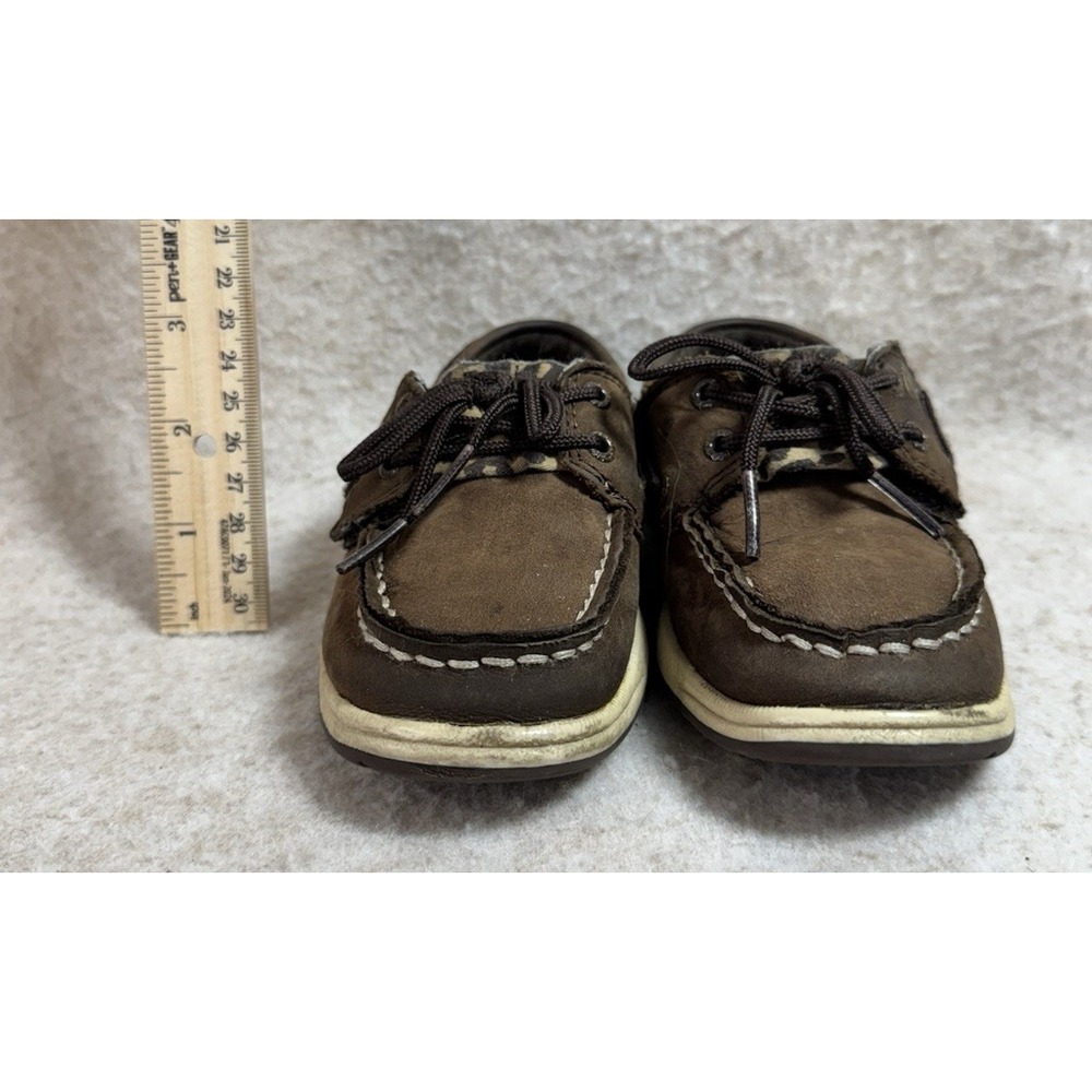 Sperry Girls Toddler Top Sider Shoes Size 9 Cheetah Print